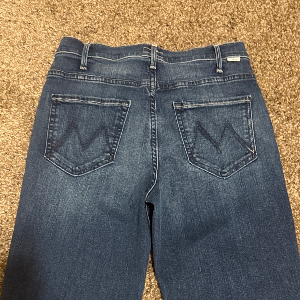 MOTHER Women's Medium Blue Flare Jeans - Picture 6 of 6